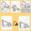 Bộ 40/20/10 tờ tranh tô màu máy xúc Excavator giấy A4 A5 70gsm E1.080T - Giá chỉ 13.100 VND 7