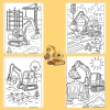 Bộ 40/20/10 tờ tranh tô màu máy xúc Excavator giấy A4 A5 70gsm Giá chỉ 13.100đ 3