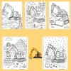 Bộ 40/20/10 tờ tranh tô màu máy xúc Excavator giấy A4 A5 70gsm Giá chỉ 13.100đ 8