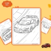 Bộ 42/25/10 tờ tranh tô màu xe BMW Bugatti - giấy A4/A5 70gsm, giảm còn 13.100₫