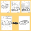 Bộ 42/25/10 tờ tranh tô màu xe BMW Bugatti - giấy A4/A5 70gsm, giảm còn 13.100₫ 2
