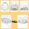 Bộ 42/25/10 tờ tranh tô màu xe BMW Bugatti - giấy A4/A5 70gsm, giảm còn 13.100₫ 4