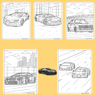 Bộ 42/25/10 tờ tranh tô màu xe BMW Bugatti - giấy A4/A5 70gsm, giảm còn 13.100₫ 6 Bộ 42/25/10 tờ tranh tô màu xe BMW Bugatti - giấy A4/A5 70gsm, giảm còn 13.100₫ 6