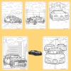 Bộ 42/25/10 tờ tranh tô màu xe BMW Bugatti - giấy A4/A5 70gsm, giảm còn 13.100₫ 7