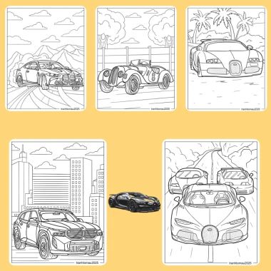 Bộ 42/25/10 tờ tranh tô màu xe BMW Bugatti - giấy A4/A5 70gsm, giảm còn 13.100₫ 7 Bộ 42/25/10 tờ tranh tô màu xe BMW Bugatti - giấy A4/A5 70gsm, giảm còn 13.100₫ 7