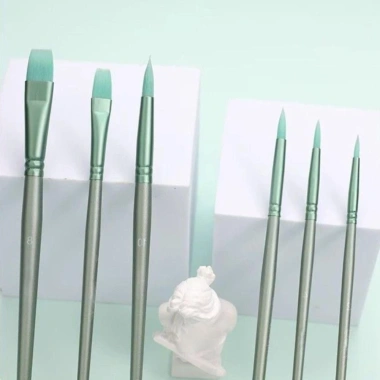 Bộ 4/6 Bàn Chải Tranh NLINNI - Tay Gỗ, Nylon Mềm, Vẽ Màu Nước 64.800₫ 6
