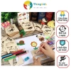 Bộ 48 Khuôn Vẽ Tranh và Tô Màu Gỗ Cho Bé - Kèm Bút, Giá Ưu Đãi 118k - Thngkids 5