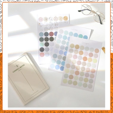 Bộ 48 sticker dán hình tròn đa màu - Bullet Journal & Planner, giá ưu đãi 21.480₫