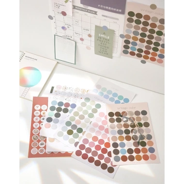 Bộ 48 sticker dán hình tròn đa màu sắc cho Bullet Journal & Planner - Giá 15.000 VNĐ 2 Bộ 48 sticker dán hình tròn đa màu sắc cho Bullet Journal & Planner - Giá 15.000 VNĐ 2