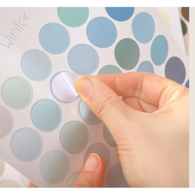 Bộ 48 sticker dán hình tròn đa màu sắc cho Bullet Journal & Planner - Giá 15.000 VNĐ