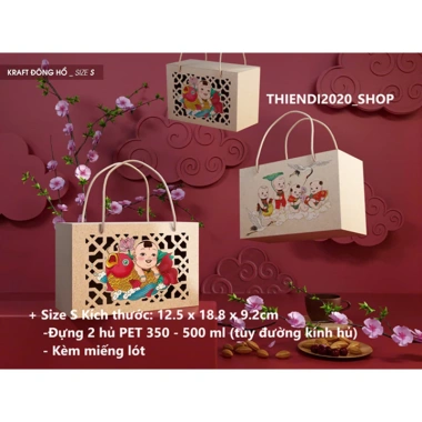 Bộ 5-10 Hộp Giấy Đựng Bánh Dứa và Bánh Kẹo Tết - Quà Tặng Tết Mai Vàng Đồng Hồ 4 Bộ 5-10 Hộp Giấy Đựng Bánh Dứa và Bánh Kẹo Tết - Quà Tặng Tết Mai Vàng Đồng Hồ 4