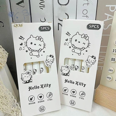 Bộ 5 bút gel mực đen 0.5mm - viết trơn tru, không gãy, chỉ 38.830 VND