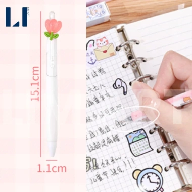 Bộ 5 bút gel mực đen hình hoa Tulip 0.5mm LIM DIY Giá chỉ 39.000đ 4