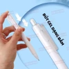 Bộ 5 bút gel nước vỏ trắng và 50 ngòi 0.5mm, mực đen viết êm mượt, phù hợp học sinh sinh viên văn phòng - Giá chỉ 40.900 VND 8