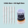 Bộ 5 bút gel nước vỏ trắng và 50 ngòi 0.5mm, mực đen viết êm mượt, phù hợp học sinh sinh viên văn phòng - Giá chỉ 40.900 VND 10