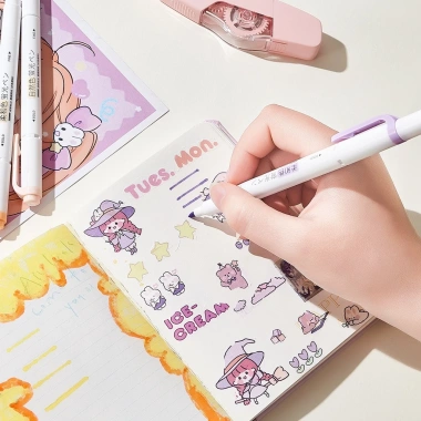 Bộ 5 bút highlight hai đầu bảo vệ mắt – viết êm, đa màu, bút đánh dấu văn phòng phẩm sáng tạo – 36.189₫ 3
