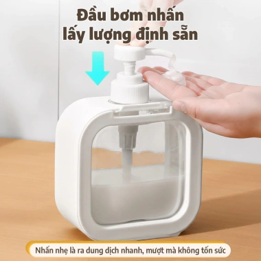 Bộ 5 chai chiết 500ml trong suốt - thiết kế đẹp, không rò rỉ, tiện lợi đựng sữa tắm, nước rửa tay, nước rửa chén, đồ gia đình - 31.000 VND