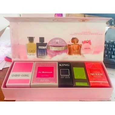Bộ 5 chai nước hoa nam-nữ 10ml dạng chấm Giò King Ori Good Girl Queen - Giá ưu đãi 49k