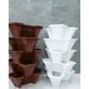 Bộ 5 chậu nhựa xếp tầng tháp trồng cây cảnh - Chậu tam giác tiết kiệm không gian, 150.000₫