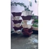 Bộ 5 chậu nhựa xếp tầng tháp trồng cây cảnh - Chậu tam giác tiết kiệm không gian, 150.000₫ 5