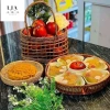Bộ 5 chiếc bát dĩa hoa mặt trời sứ Bát Tràng cao cấp kèm khay mây giá 149.000₫ 3