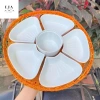 Bộ 5 chiếc bát dĩa hoa mặt trời sứ Bát Tràng cao cấp kèm khay mây giá 149.000₫ 5