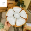 Bộ 5 chiếc bát dĩa hoa mặt trời sứ Bát Tràng cao cấp kèm khay mây giá 149.000₫ 7