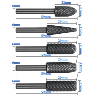 Bộ 5 đầu mài dũa 6mm đánh gỉ cốt - Đa năng cho kim loại mềm, gỗ, nhựa, giá ưu đãi 89.000₫ 4