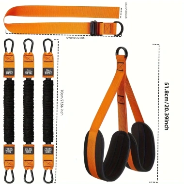 Bộ 5 dây kháng lực 250LBS tập full body, dụng cụ gym đa năng tại nhà, tăng sức mạnh, giảm cân, đảm bảo an toàn, phù hợp mọi cấp độ, chỉ 289.000₫