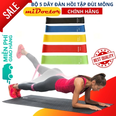 Bộ 5 Dây Miniband Đàn Hồi Kháng Lực Tập Cơ Mông Đùi - Chính Hãng miDoctor 78.302 VND