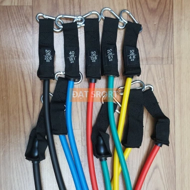 Bộ 5 Dây Ngũ Sắc Cao Cấp Đàn Hồi Kháng Lực - Tập Gym, Fitness, Yoga tại nhà