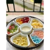 Bộ 5 đĩa hoa mặt trời kèm khay mây - Gốm sứ cao cấp, trang trí bàn ăn & mâm cúng, giá ưu đãi 360.000₫ 3
