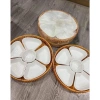 Bộ 5 đĩa hoa mặt trời kèm khay mây - Gốm sứ cao cấp, trang trí bàn ăn & mâm cúng, giá ưu đãi 360.000₫ 6