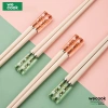 Bộ 5 Đôi Đũa Sợi Thủy Tinh Ion Bạc Kháng Khuẩn – Phong Cách Nhật Bản Hoa Anh Đào Màu Hổ Phách Cao Cấp – Giá 90.000₫