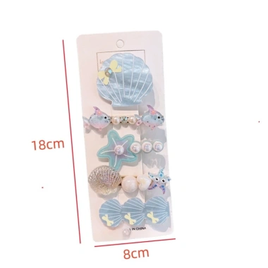 Bộ 5 kẹp tóc hình sao biển - Đậm màu đại dương cho công chúa nhỏ, giá chỉ 56.100₫ 9