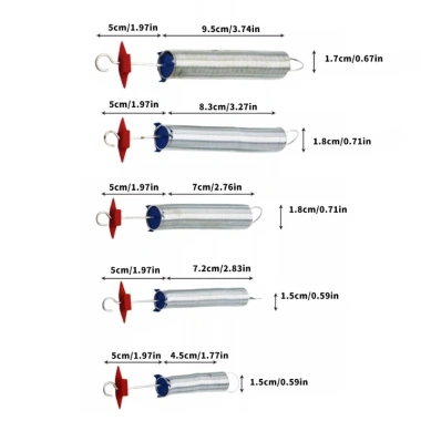 Bộ 5 Lò Xo Kim Loại DASSBSUG Dụng Cụ Giảng Dạy Vật Lý Luật Hooke 142.703 VND