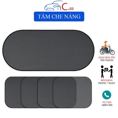 Bộ 5 miếng che nắng kính cửa và kính hậu ô tô lưới cách nhiệt, chống UV - 65.000₫