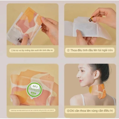 Bộ 5 miếng dán nhiệt ngải cứu tự nhiên kèm lọ tinh dầu thảo dược hỗ trợ nhanh giảm đau xương khớp, đau bụng - Giá ưu đãi 65.000₫