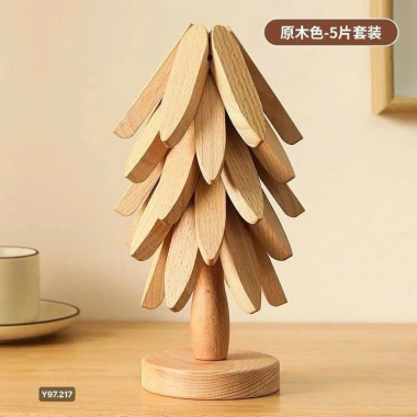 Bộ 5 miếng lót bát đĩa nồi cốc chén gỗ và đế bảo vệ bàn chống trơn giá 147.000đ