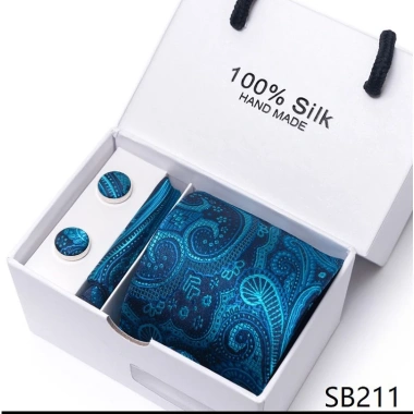 Bộ 5 món cà vạt thời trang nam + hộp đựng, khăn tay - Giá ưu đãi 159.127 VND 10