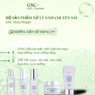 Bộ 5 món Mela Bright Hàn Quốc - Chăm sóc da nám, giảm tàn nhang, dưỡng sáng, phục hồi da, giảm giá 23% chỉ 3.6 triệu