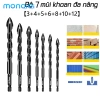 Bộ 5 mũi khoan thép đen Nhật, chân lục giác 4 cạnh 12‑6mm, phù hợp mọi công việc - 120.000₫