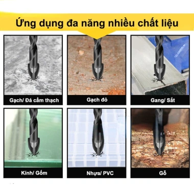 Bộ 5 mũi khoan thép đen Nhật, chân lục giác 4 cạnh 12‑6mm, phù hợp mọi công việc - 120.000₫ 2 Bộ 5 mũi khoan thép đen Nhật, chân lục giác 4 cạnh 12‑6mm, phù hợp mọi công việc - 120.000₫ 2