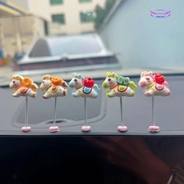 Bộ 5 ngựa thần tài may mắn 2.026 xe hơi lò xo lắc lư, kèm keo, chỉ 25.000đ 5