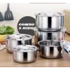Bộ 5 Nồi Inox Cao Cấp 5 Size - Inox Sáng Bóng, Đa Năng, Giá Ưu Đãi 77.712₫ 3
