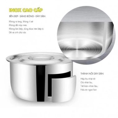 Bộ 5 nồi inox cao cấp My Home 16-24cm - Thiết kế bền bỉ, giá ưu đãi 116.500đ