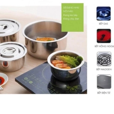 Bộ 5 nồi inox cao cấp My Home 16-24cm - Thiết kế bền bỉ, giá ưu đãi 116.500đ