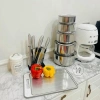 Bộ 5 nồi inox không tai không quai nắp đậy 15-24cm Giá chỉ 155.000 VNĐ 2