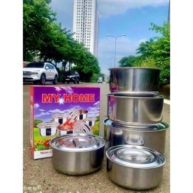 Bộ 5 Nồi Không Quai Cao Cấp My Home 16-24cm - Giá 88.000 VND, thiết kế hiện đại 5