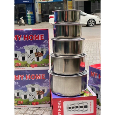 Bộ 5 Nồi Không Quai Cao Cấp My Home 16-24cm - Giá 88.000 VND, thiết kế hiện đại 8